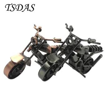

Free Shipping 1pc Vintage Motorcycle Model, Retro Iron Motorbike Figurines Handmade Boyfriend's Birthday Gift