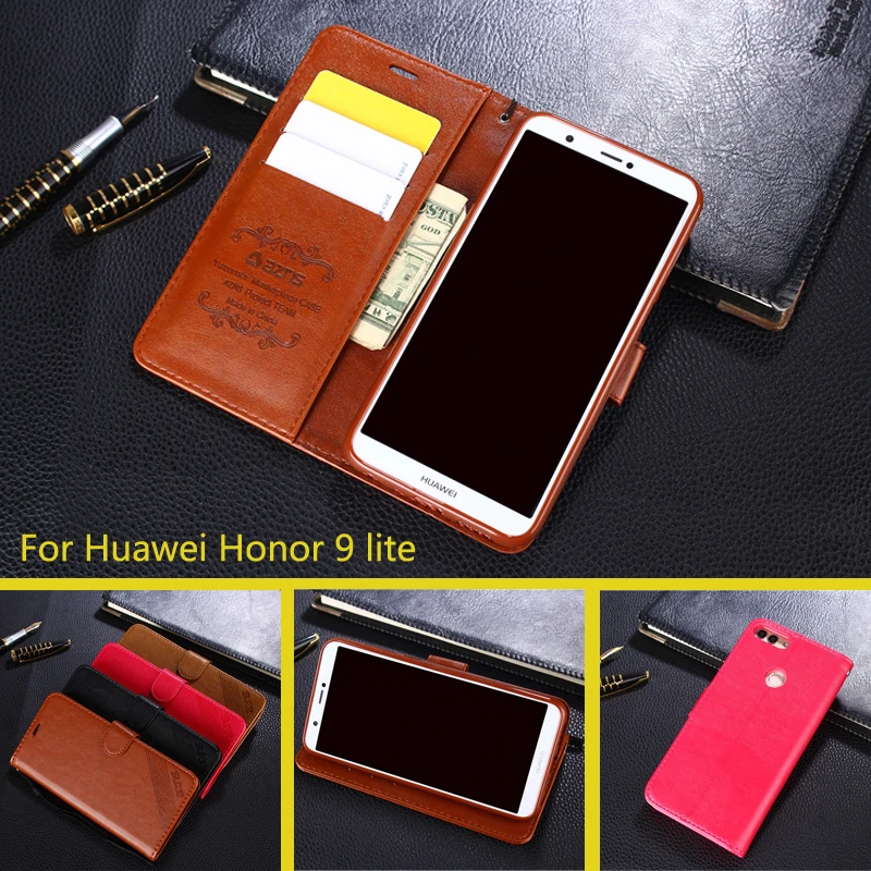 

For Huawei Honor 9 Lite Case Cover Luxury Wallet Case Book Style PU Soft Silicone Back Cover For Honor 9 Lite Stand Card Holder