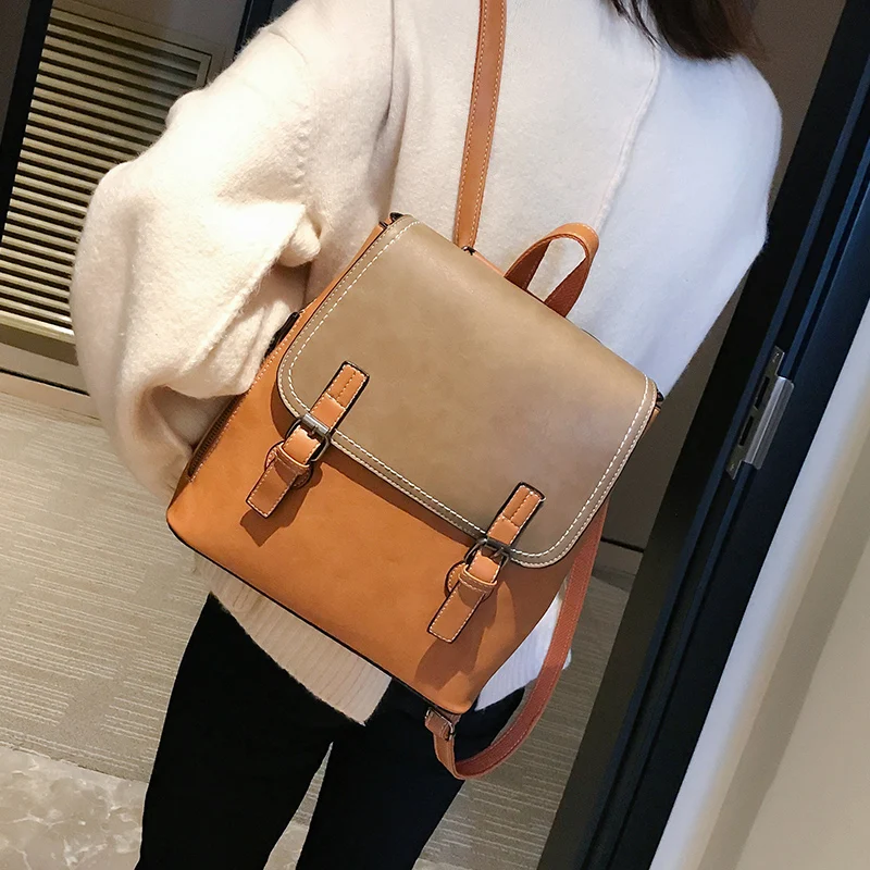 2018 ретро школьный рюкзак для девочек мода панелями сумка Дизайн Женский Mochila Feminina Путешествия Школьные сумки новый Bagpack