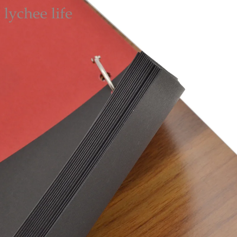 Lychee Life вырез в форме сердца Свадебный фотоальбом деревянный покрывающий альбом ручной работы свободный лист вставить DIY фото альбом Скрапбукинг