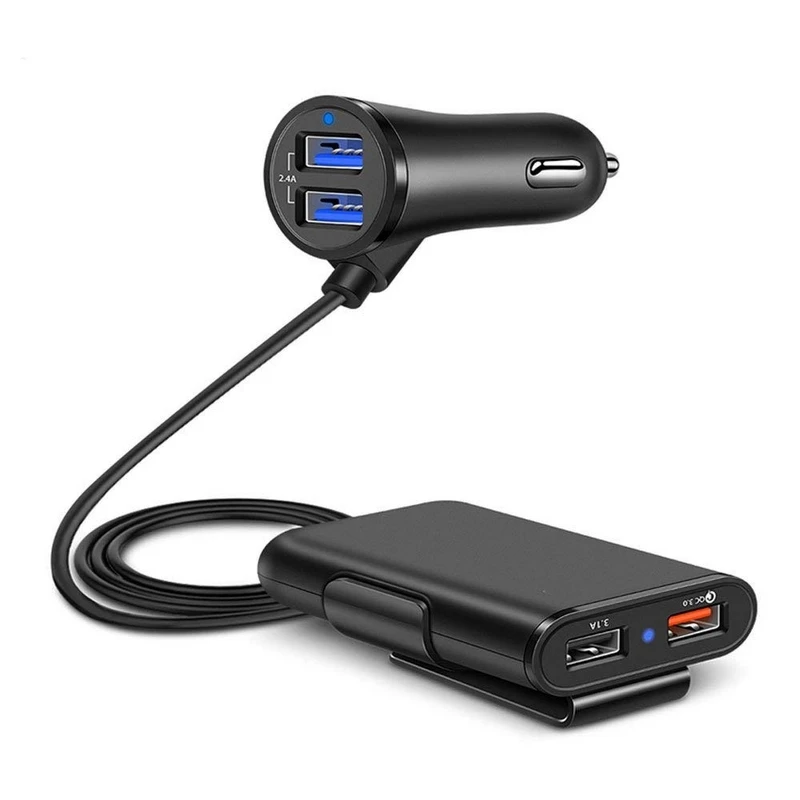 4 Port USB Auto Charging Cigarette Lighter font b Car b font Quick Charge 3 0