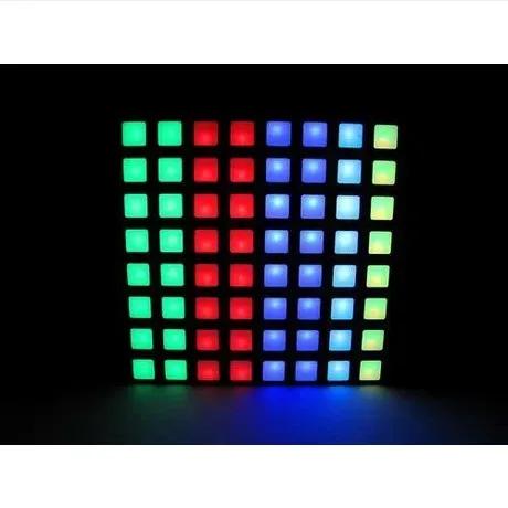 E& M 16777K цветной квадратный точечный матричный RGB светодиодный цветной дисплей dustm 6 см 8*8 пикселей IDE сжигание общий анод модуль