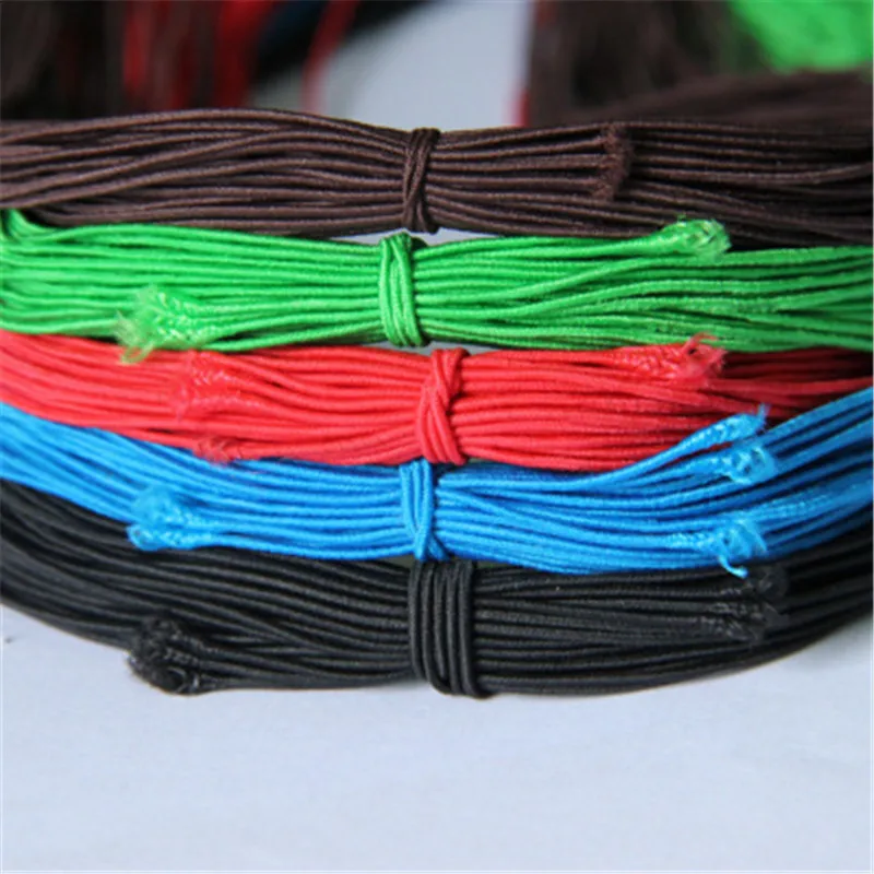 Aclovex 20m/lot 1mm 1.5mm 2mm Elastic Beading Cord String For Bracelet Nylon Strong And Stretchy