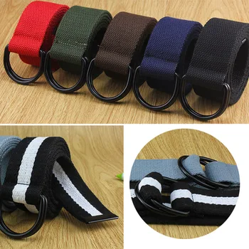 

High Quality Belts Men's Women's Trousers' Slashes True Durable Buckle Double Men Canvas Belt Women Military Tactical Belt Solid