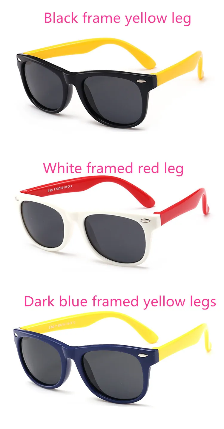 UCOOL Brand Nail Silicone Safety Software Polarized Flexible Kids Sunglasses Child Safety Coating Sun Glasses UV400 Cats Eyewear Shades Infant oculos de sol (7)