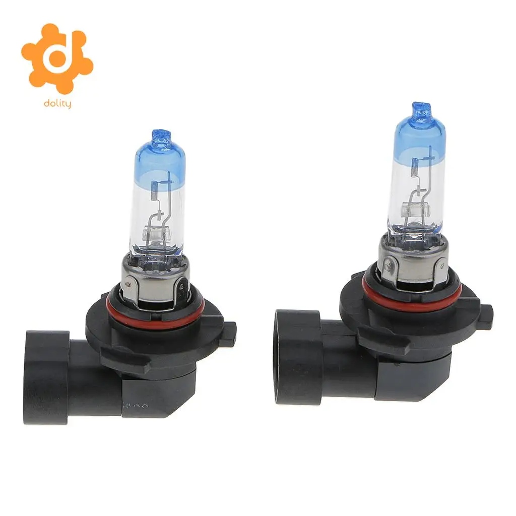 9005+9006 12V 4000K White Halogen Fog Light Bulbs 65W 55W Coated Blue Lamp