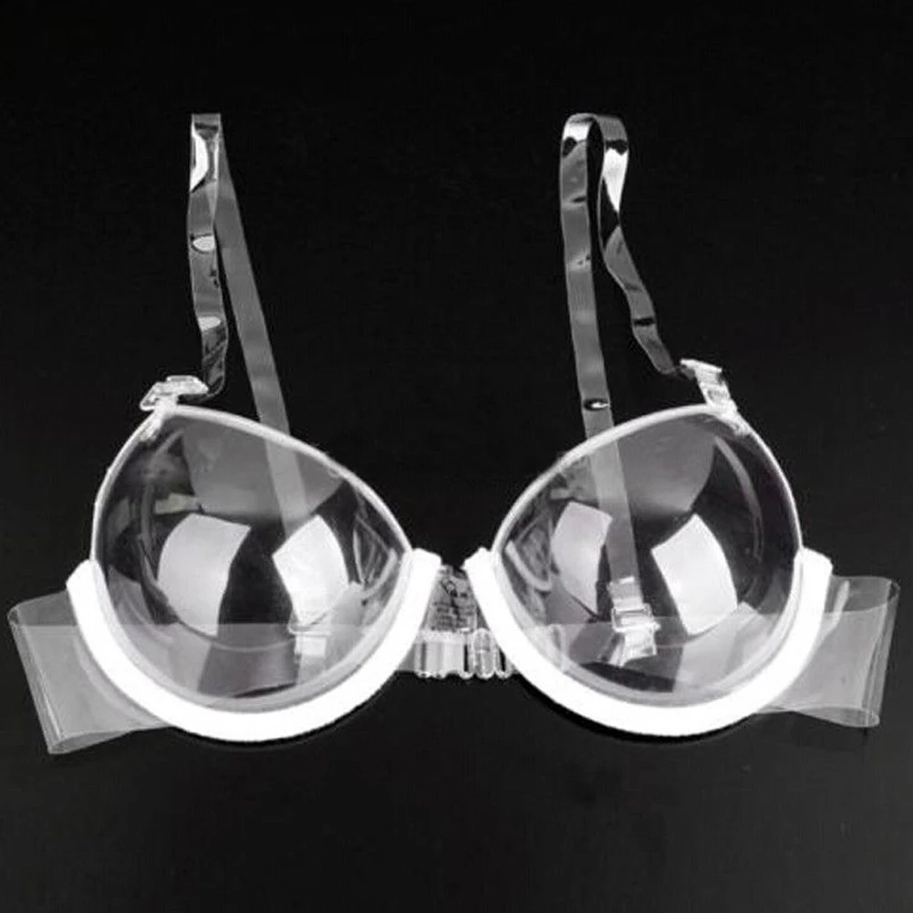 Сексуальный прозрачный бюстгальтер пуш-ап с чашечками 3/4 в стиле хип-хоп, панк, невидимая верхняя одежда, бюстгальтеры, топы