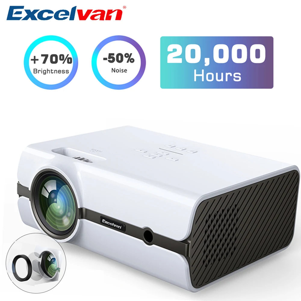 

Excelvan BL45 2000Lumen LCD Projector Home Cinema 1080P LED TV Proyector Multimedia Projector Low Noise LED Proyector In Full HD