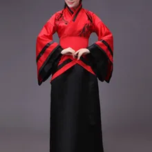 Черный Красный элегантный Древние китайские традиционные Инфанта драматургического Костюм Халат платье