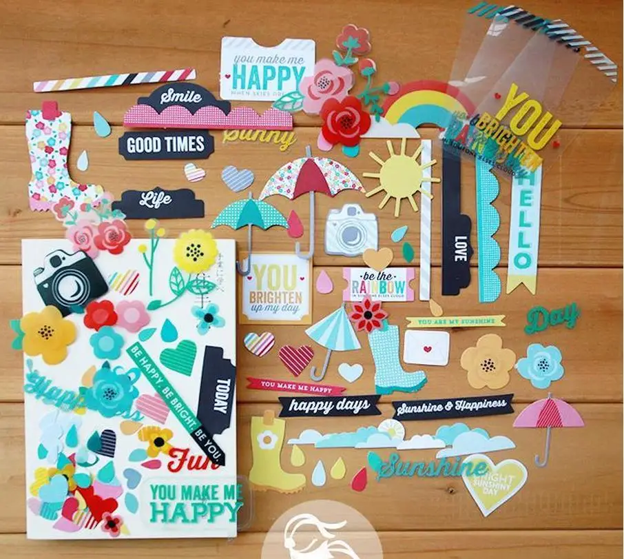 DIY creative Cardstock designer Titles,tags&Quotes scrapbooking pages