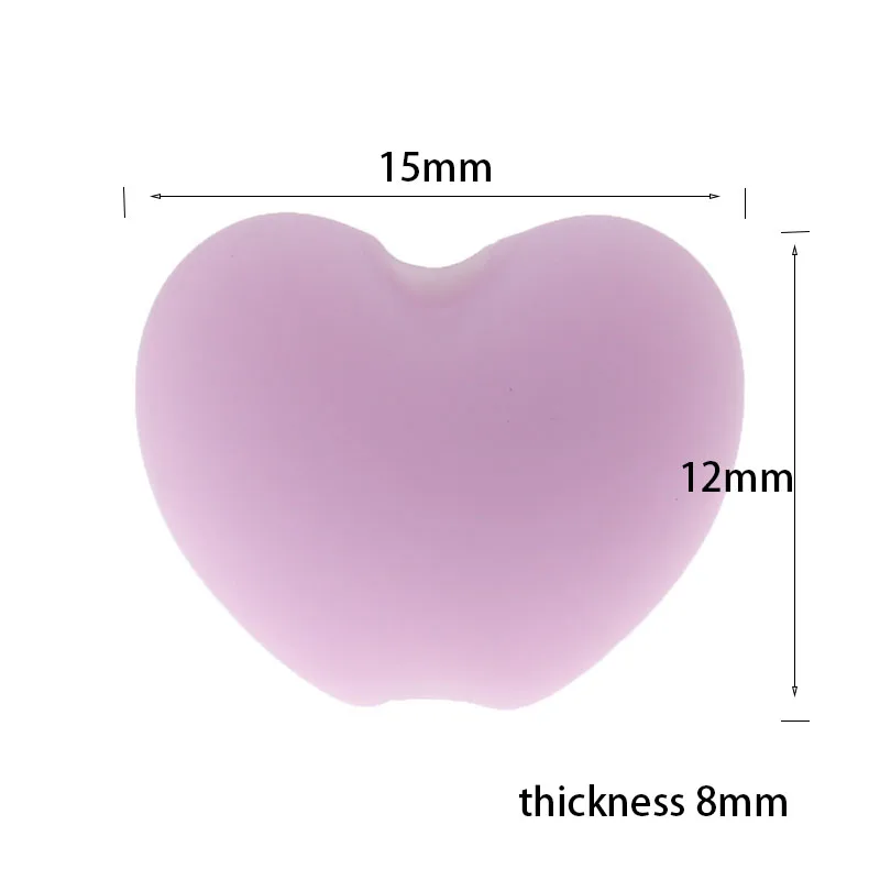 100 шт Мини Сердце Силиконовые бусы для прорезывания зубов 15*10*8 мм силиконовый Прорезыватель для зубов аксессуары силиконовый без бисфенола А детские жевательные игрушки