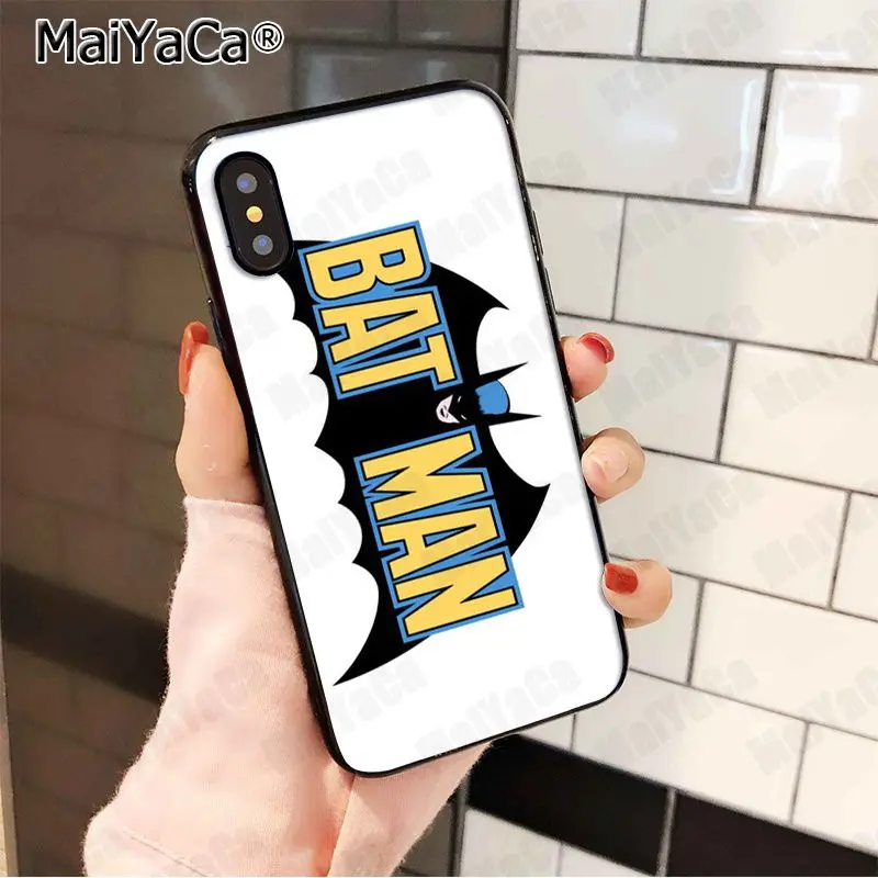 MaiYaCa Лидер продаж крутой marvel Бэтмен Логотип Мода Роскошный чехол для телефона для iphone 11 pro X 66S 7 7plus 8 8Plus 5S XS XR XS MAX - Цвет: 4