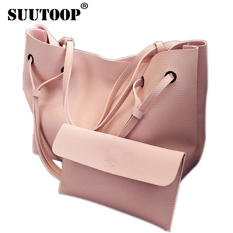 

suutoop brand 2018 female tote composite handbag new casual ladies pack hot sale simple large capacity women shoulder bags