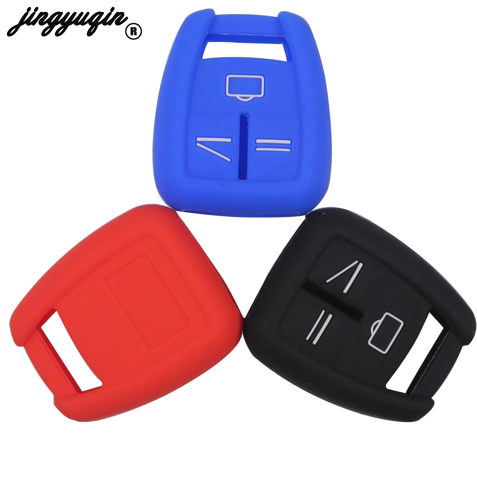 

jingyuqin Silicone Car Key Case Shell FOB fit for Vauxhall Opel Corsa Agila Meriva Combo Holden Astra Tigra Omega Signum Protect