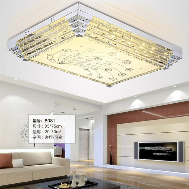 Cut Rate Fashion crystal ceiling lamp light fixture 3 color changeable square LED ceiling light living room bedroom LED flush mount light Cut Rate Fashion crystal ceiling lamp light fixture 3 color changeable square LED ceiling light living room bedroom LED flush mount light