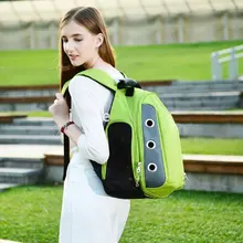 Портативный мешок собака комфорт путешествия ПЭТ Оксфорд сетки cat Перевозчик дышащий плечо двойной рюкзак открытый сумка для переноски щенок