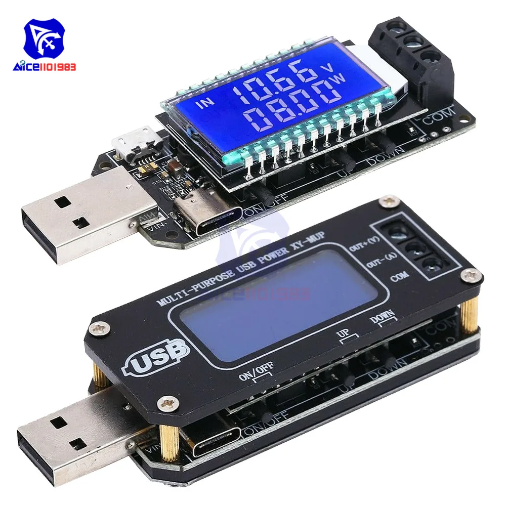 Diymore DC USB Шаг вверх/вниз Питание модуль 3 5 V 12V постоянного тока до 1 0 24V Регулируемый