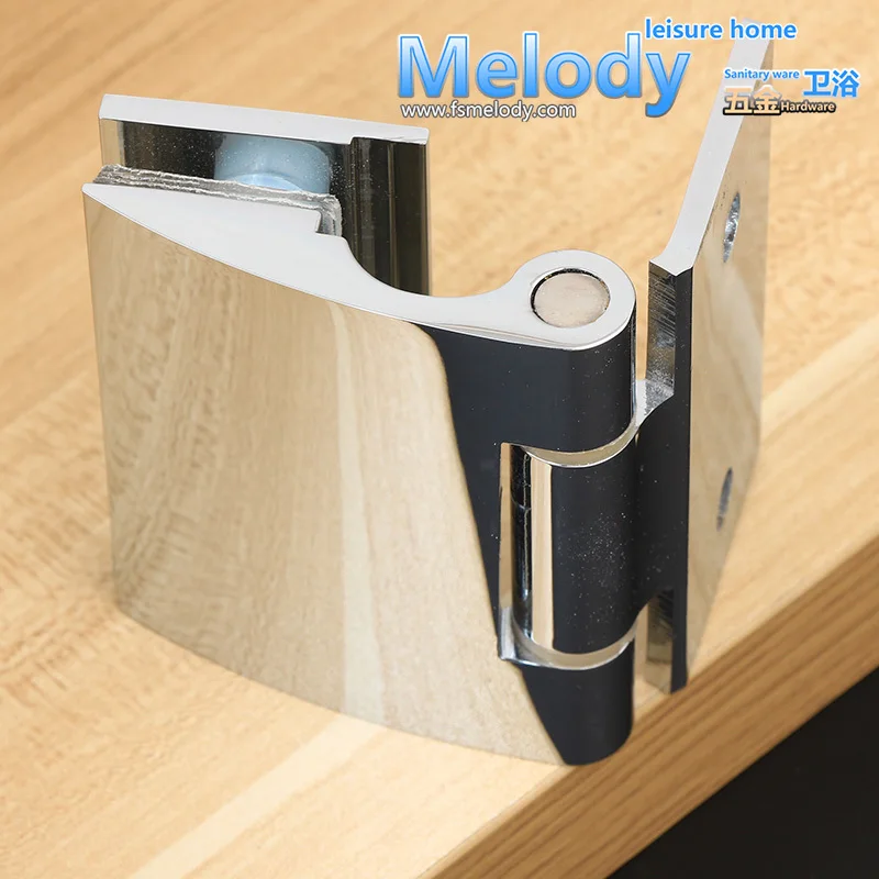 10-year Warranty Wall to Glass Offset Hinge for 8-12mm 5/16"-1/2" Thickness Glass Polished Chrome Shower Door Brass Hinge