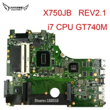 for ASUS X750JB K750JB F750JB Laptop motherboard X750JB rev2.1 System Board With i7 CPU DDR3 GT740M main board fully tested