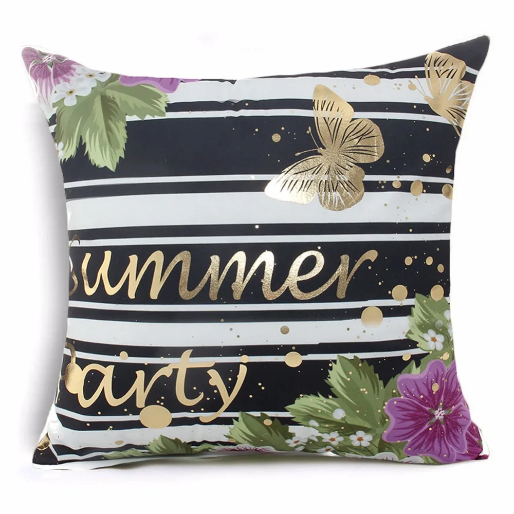 printed pillow cases Nordic Cotton Polyester Feather Printed Meaningful Words Home Decorative Pillow Cover