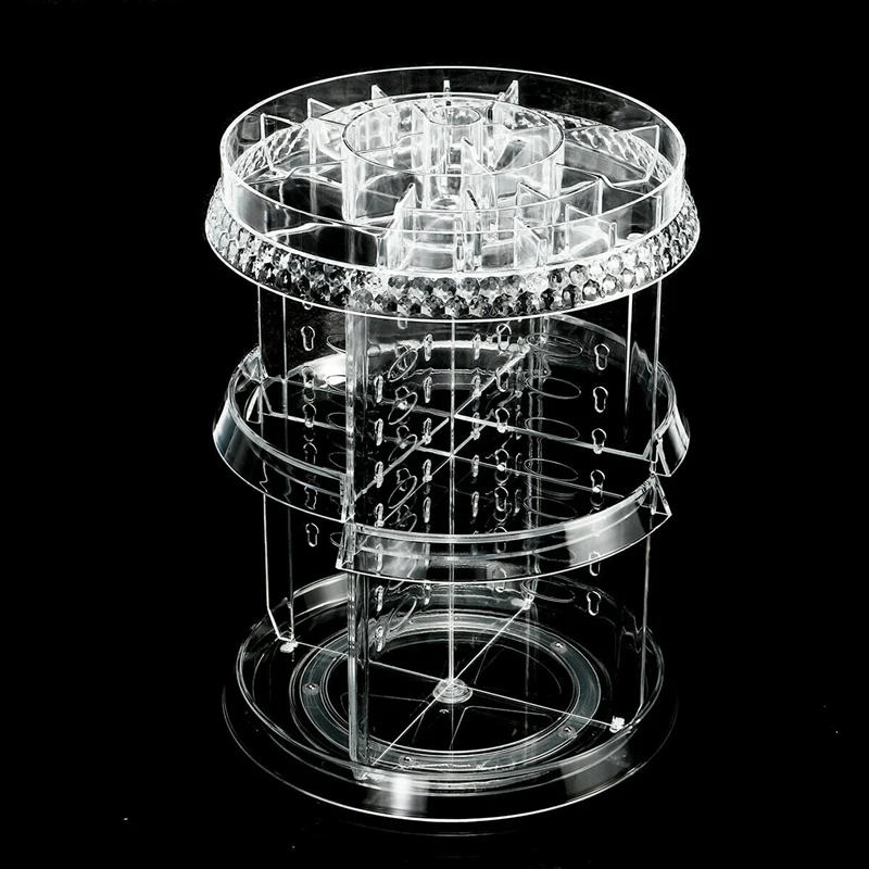4 Layer 360° Rotating Holder Large Cosmetic Storage Makeup Organizer Drawer Box