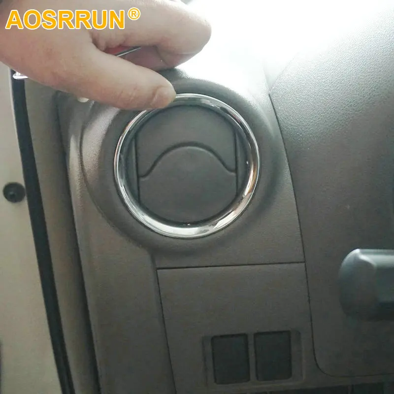 

AOSRRUN For Nissan Versa Sedan hatchback note SR 2014 2015 ABS chrome Air conditioning cover car accessories trim stickers
