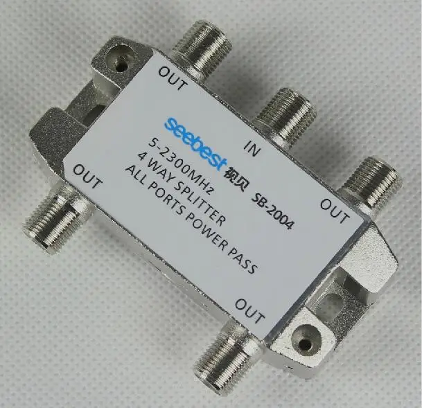 Новый разветвитель спутникового ТВ антенны Seebest SB-2004 4 way для SATV/CATV ( 5-2400 МГц) |