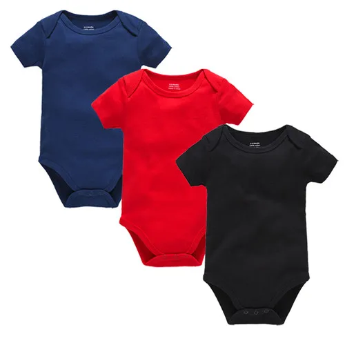 3PCS/lot 5PCS/lot 7PCS/lot 8PCS/lot Baby Boy Girl Clothes Short Sleeve Cotton Solid Baby Jumpsuit roupa de bebes Unisex Bodysuit - Цвет: 221022112213