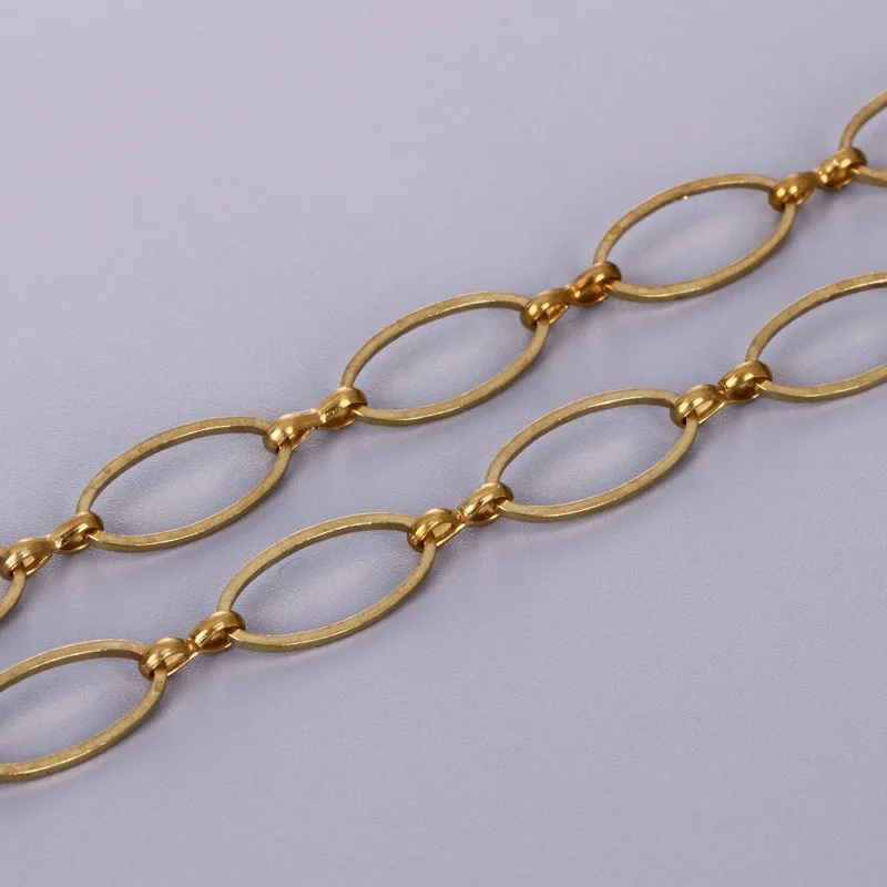 Новая медная овальная цепочка с покрытием из белого к золота овальной формы звенья цепи ручной работы аксессуары для ювелирных изделий 10 м/рулон оптом - Цвет: copper