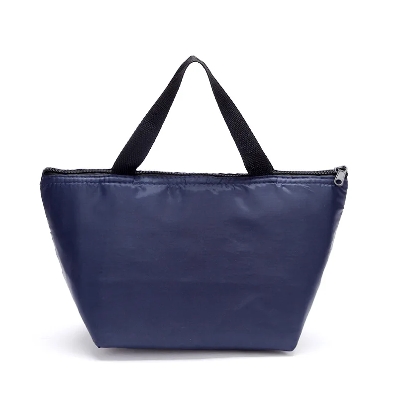 

Nylon portable small cooler bag thermal picnic lunch tote handbag cans holder ice pack food drinks fruits insulated cool bag