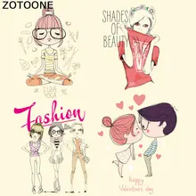 ZOTOONE милые модные нашивки для девочек, железные нашивки для передачи тепла для детей, одежда, сделай сам, нашивки, аппликация на футболку, стикер на заказ