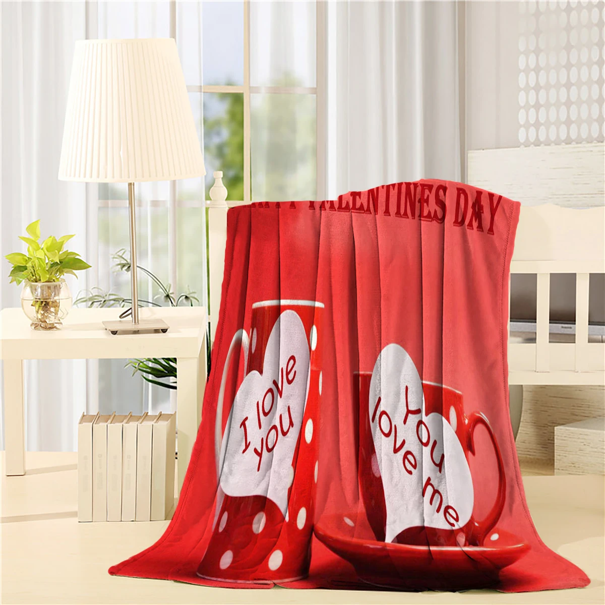 Buy Memory Home Custom Flannel Fleece Fabric Blanket Happy Valentines Day