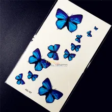 Purple Butterfly Waterproof Temporary Tattoo Fake Flash Transfer Healthy Tattoo HAQ167 Non Toxic Kids Cartoon Tatoo