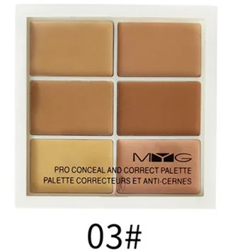 Классический 6 цветов консилер крем, корректирующая основа контурная основа для макияжа, контур - Цвет: 03 MEDIUM