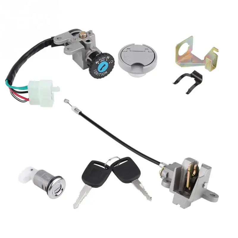Ключ зажигания комплект колпачков для бензобака GY6 50cc Jonway Taotao Roketa мопед