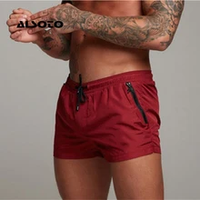 2019 novos homens maiô sexy shorts de natação dos homens briefs praia shorts ternos esportivos surf board shorts(China)
