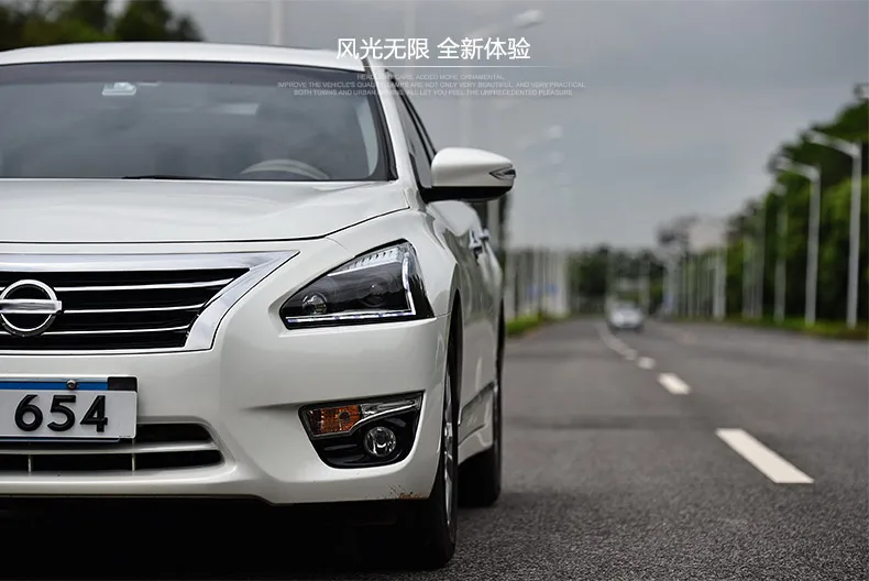 Hireno фары для 2013-2015 Nissan Altima Teana фар сборки LED DRL ангел объектив двойной луч ксеноновые 2 шт