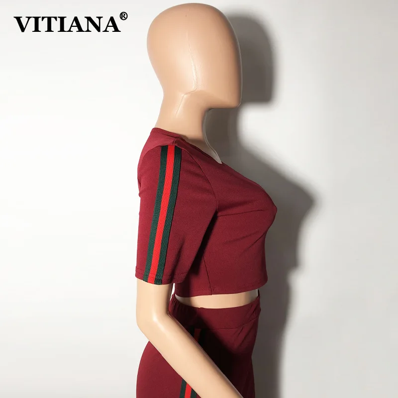 Женский костюм двойка VITIANA комплект из двух предметов короткая футболка в