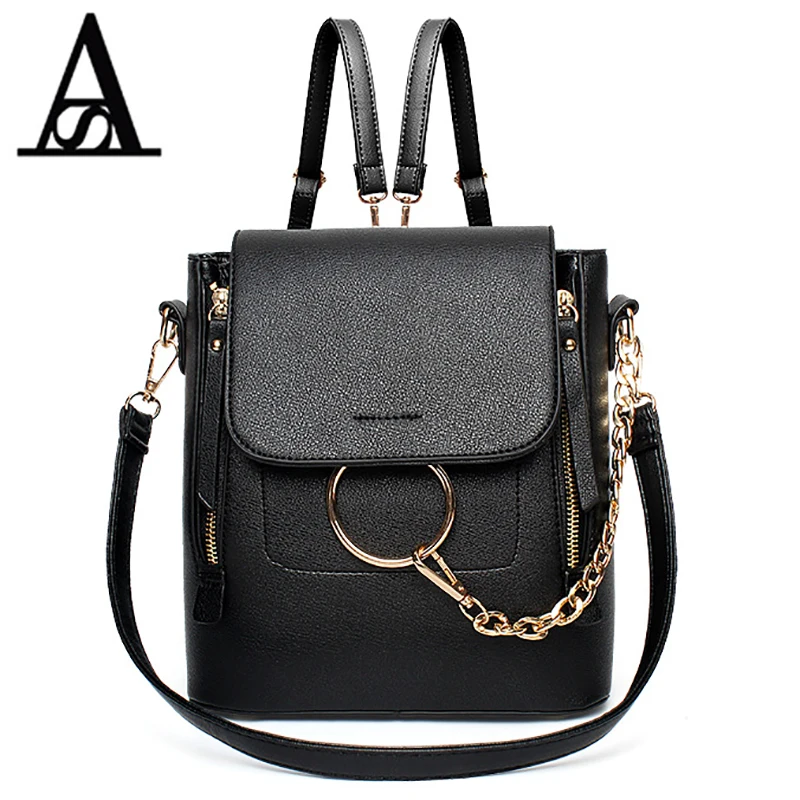 

AITESEN Leisure PU Double Shoulder Michael Bags Designer Handbags Woman Metal Buckle Sac A Main Femme De Marque Luxe Cuir 2017