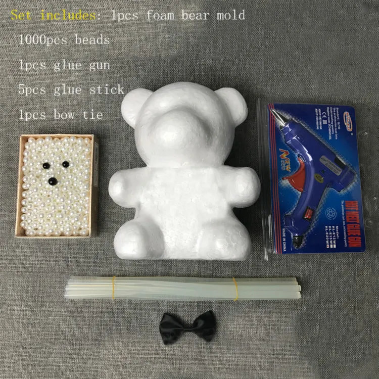 DIY Пена медведь плесень Кролик Собака удачи искусственный жемчуг медведь плесень свадебное украшение дома дети подарок на день рождения