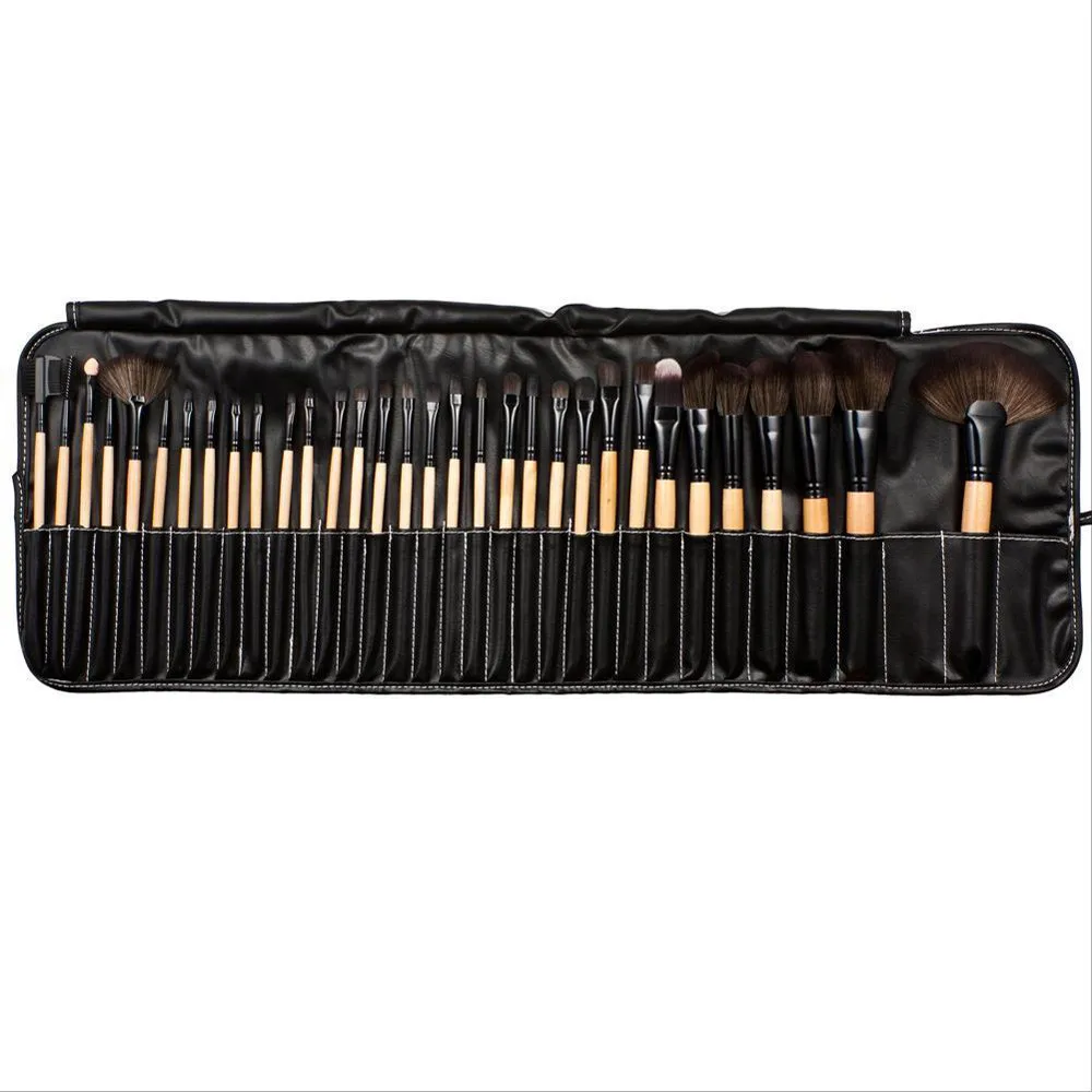 34pcs makeup brushes set Professional Soft Cosmetic Eyebrow Shadow Makeup Brush Set Kit Pouch Bag kit de pinceis de maquiagem#y4