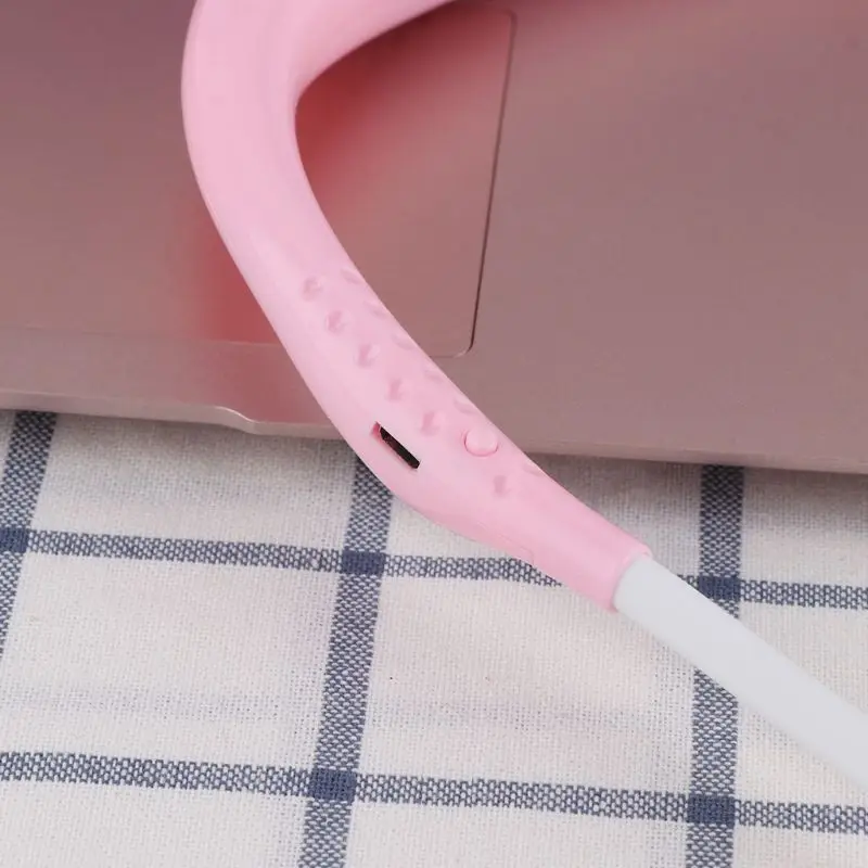 Летние свободные руки ленивый шейный ремешок USB Перезаряжаемый спортивный двойной вентилятор мини-вентилятор портативный 3 скорости большой аккумулятор 10166