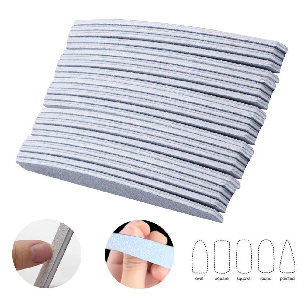 

25/50pcs Nail File Set 100/180 Sanding Buffer Block Pedicure Nail Polishing Polish Beauty Tool Professional Nail Care Files Tool