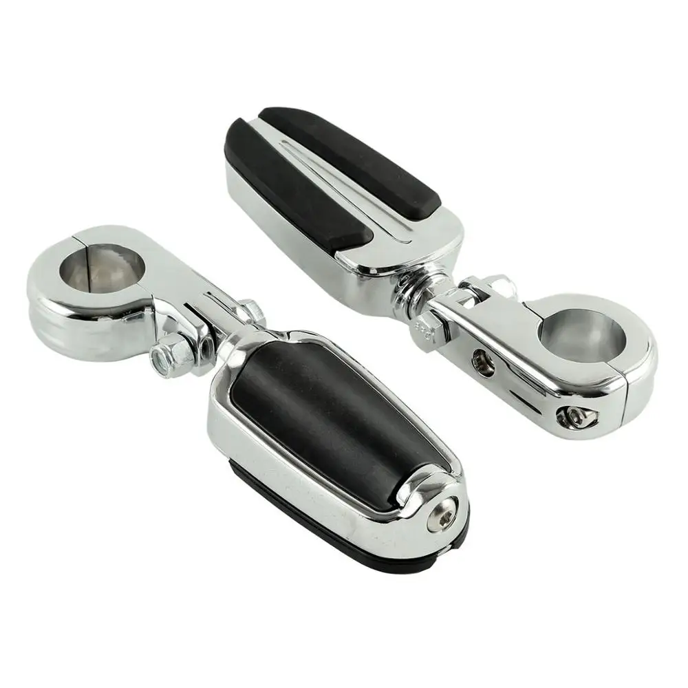 Motorcycle 1-1/4" Highway Foot Pegs Rest For Harley Touring Dyna Low Rider FXDL 1.25" Engine Guard Yamaha Kawasaki Suzuki Honda
