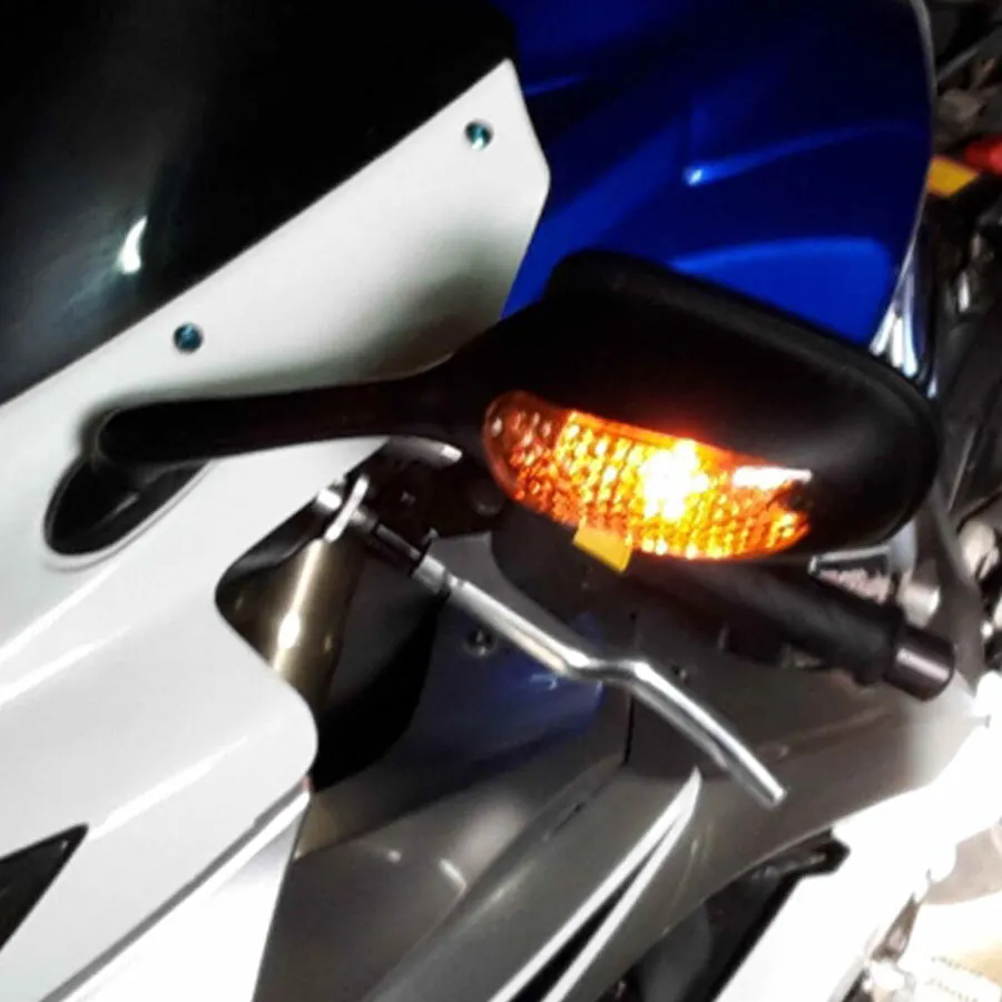 Для Suzuki GSXR600 GSXR 750 GSX-R 1000 Suzuki SV650 SV1000 мотоциклетные боковые зеркала заднего вида+ сигнальный светильник поворота Янтарный дым/прозрачный
