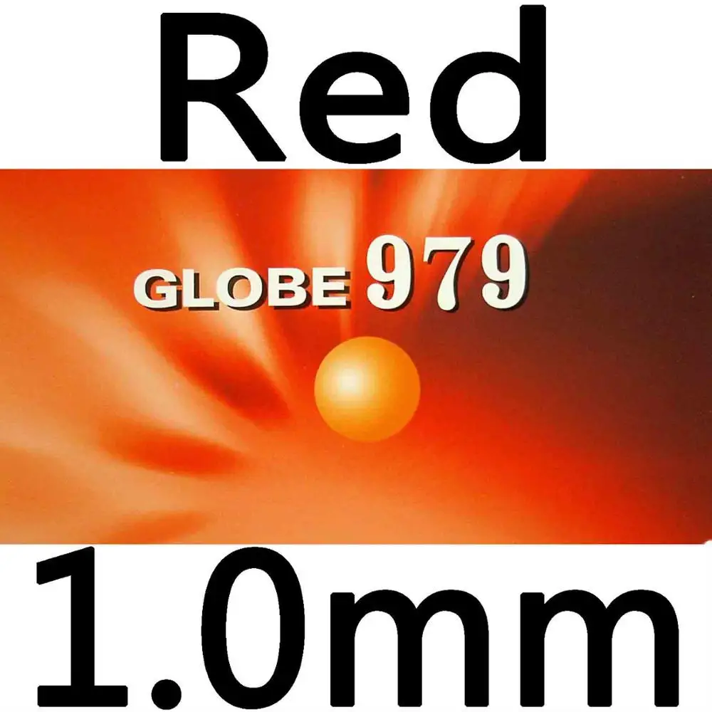 red 1.0mm Globe 979 Chop+ Attack Long Pips-Out Настольный теннис PingPong Резина с губкой - Цвет: red 1.0mm