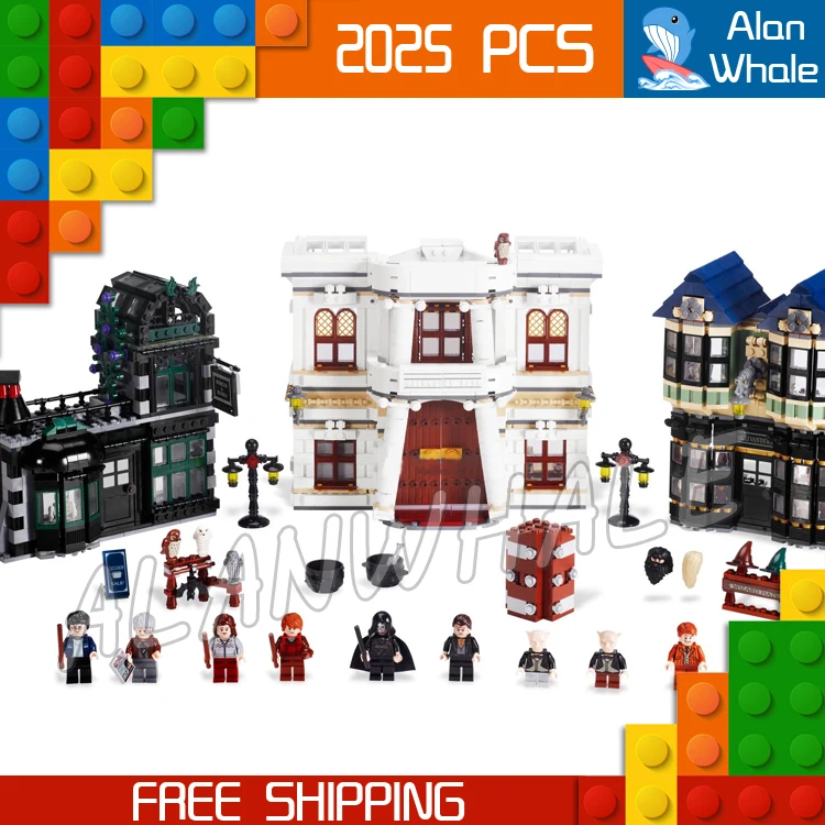 

2025pcs Harry Potter Series Magic Diagon Alley 16012 Model Building Kit Blocks Gifts Children Toys Bricks Compatible With lego