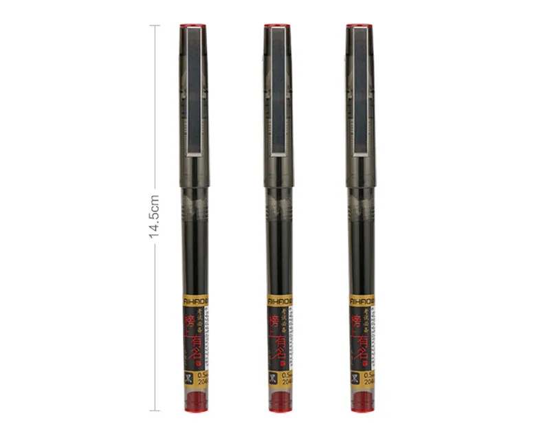 AIHAO бренд Высокое качество пластиковая гелевая ручка 0,5 мм точка Бизнес знак в ручка 4 шт./кор