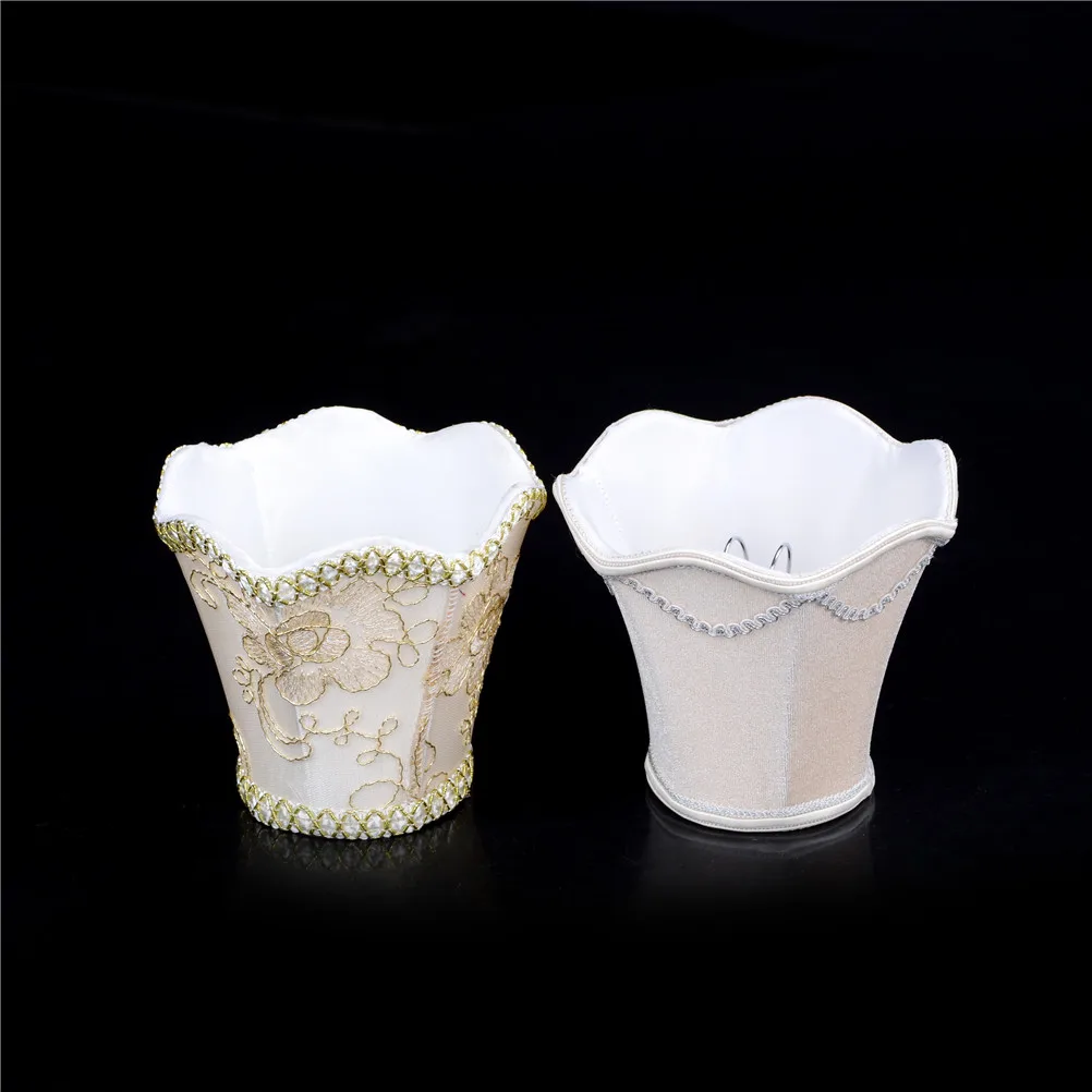 Fabric Chandelier Lampshade Holder Beside Bed Lamp Hanging Light Lamp Shades Clip on Modern Pendant Wall Sconce Cloth Floral