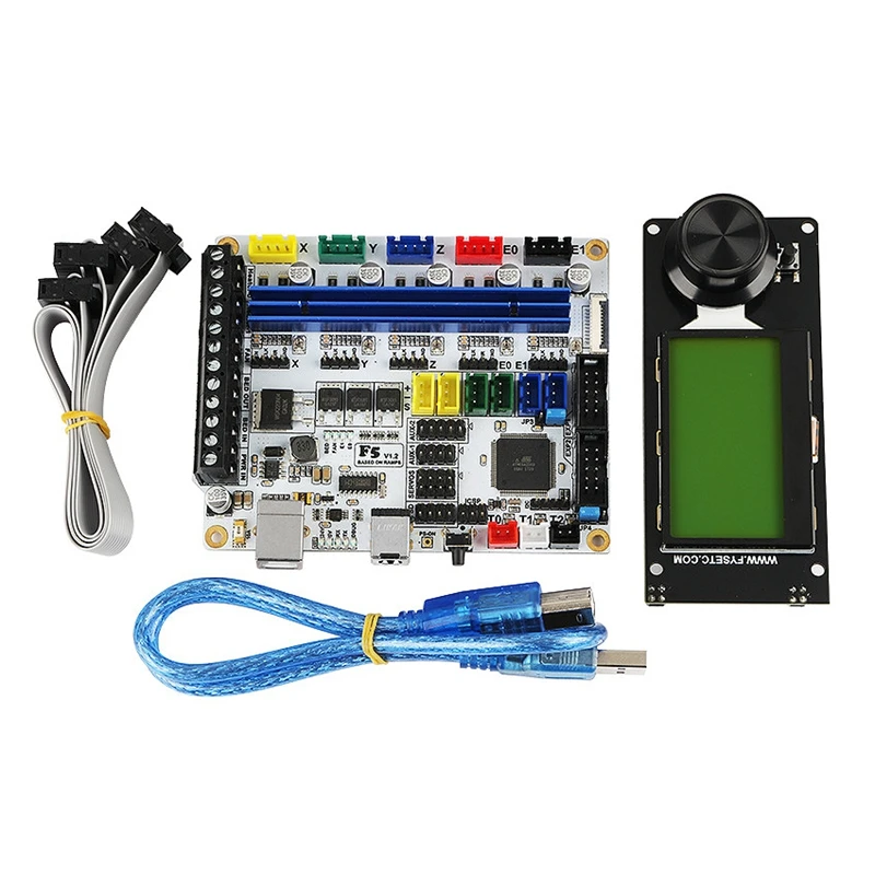 Аксессуары для 3D принтера F5 основная плата управления + Mini12864 ЖК дисплей с